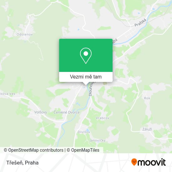 Třešeň mapa