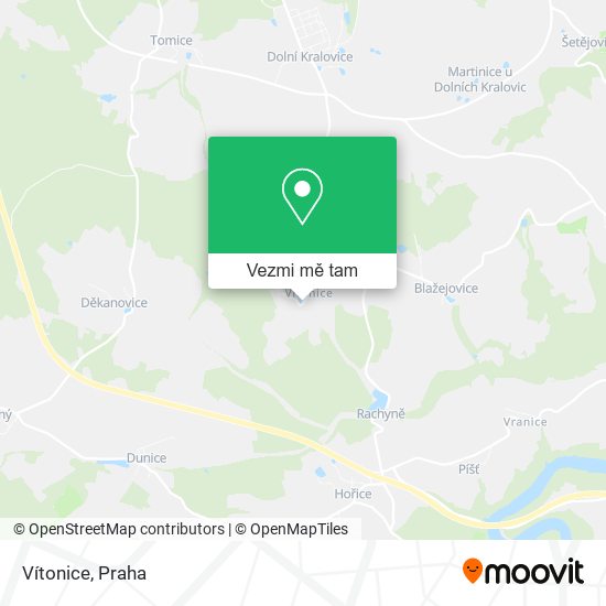Vítonice mapa