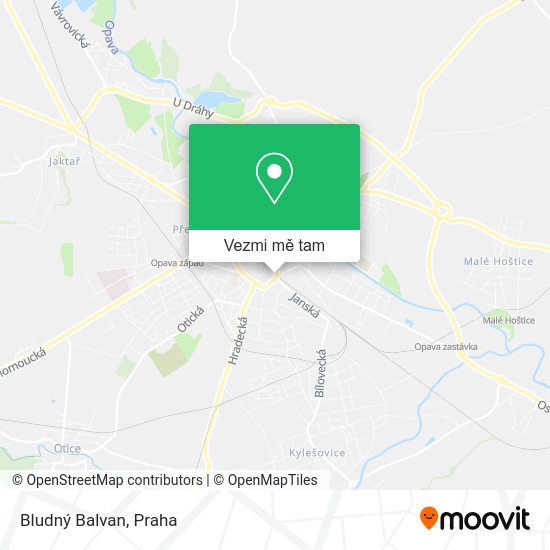 Bludný Balvan mapa