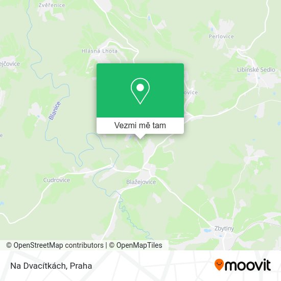 Na Dvacítkách mapa