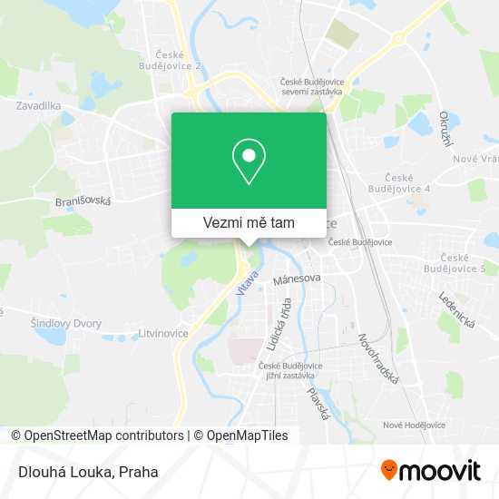 Dlouhá Louka mapa