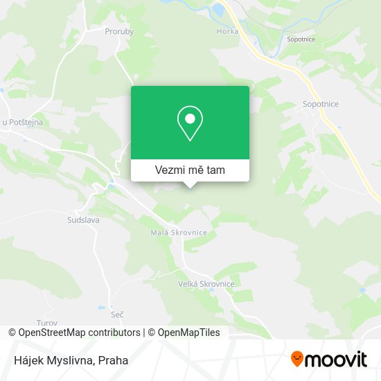 Hájek Myslivna mapa