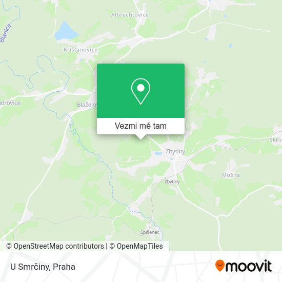 U Smrčiny mapa