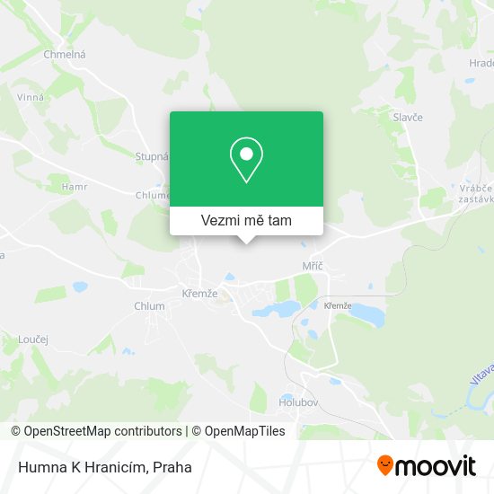 Humna K Hranicím mapa