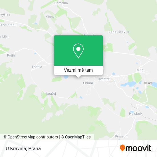 U Kravína mapa