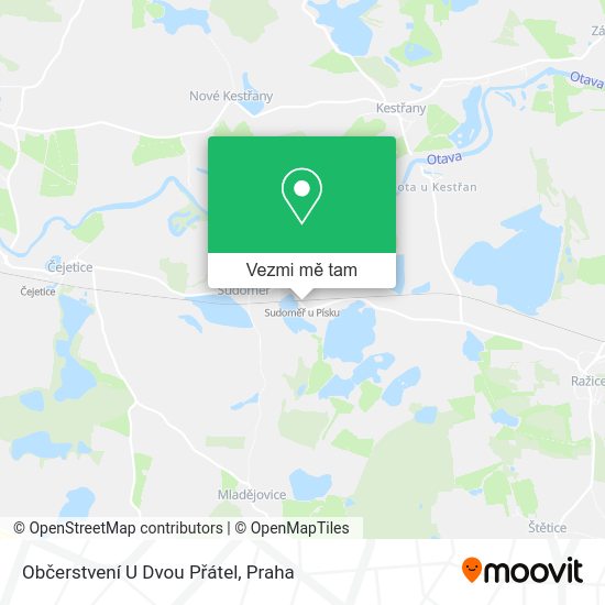 Občerstvení U Dvou Přátel mapa