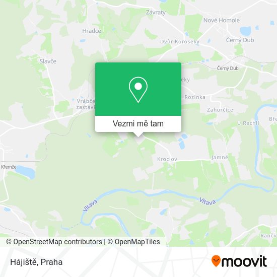Hájiště mapa