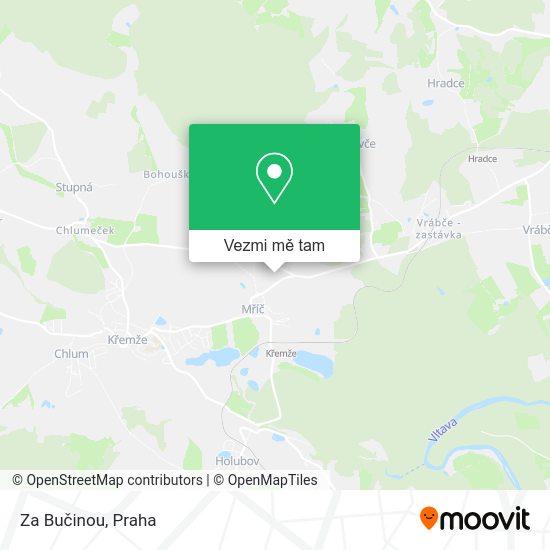Za Bučinou mapa