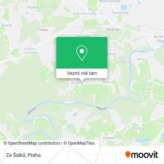 Za Šálků mapa