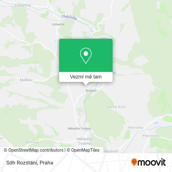 Sdh Rozstání mapa