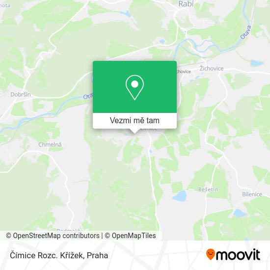 Čímice Rozc. Křížek mapa