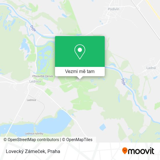 Lovecký Zámeček mapa