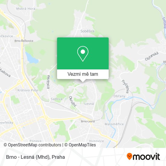 Brno - Lesná (Mhd) mapa