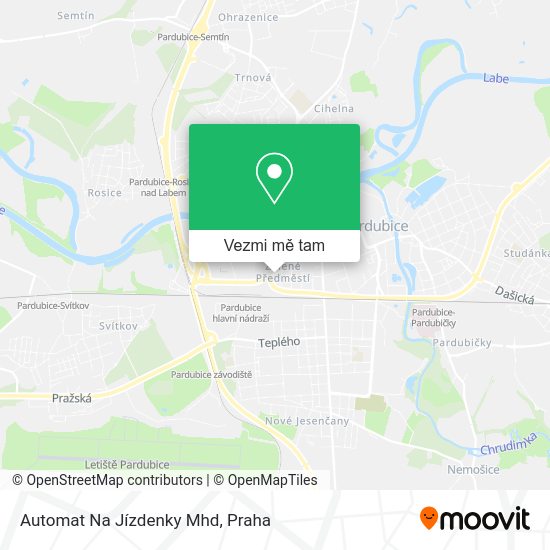 Automat Na Jízdenky Mhd mapa