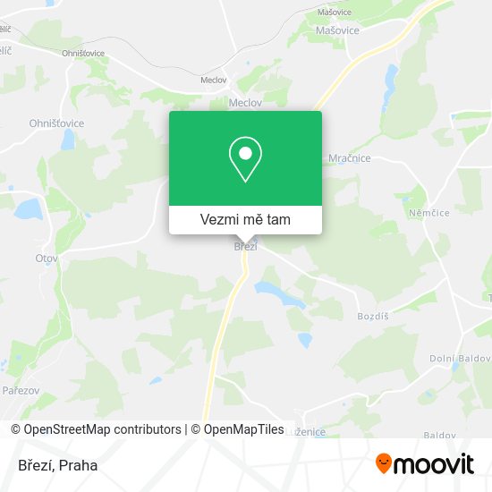 Březí mapa