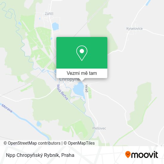 Npp Chropyňský Rybník mapa