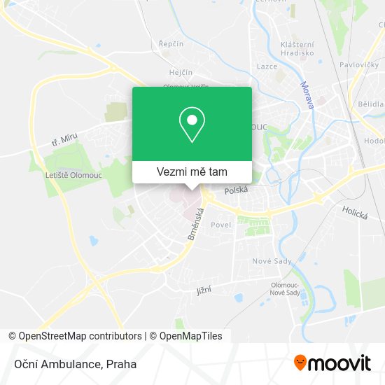 Oční Ambulance mapa