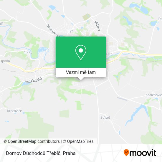 Domov Důchodců Třebíč mapa