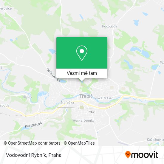 Vodovodní Rybník mapa