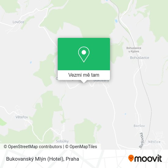 Bukovanský Mlýn (Hotel) mapa