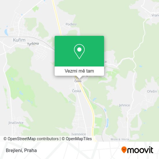 Brejlení mapa