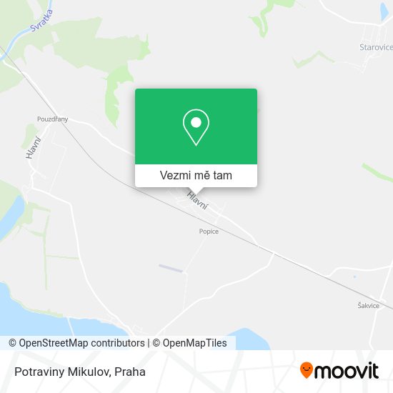 Potraviny Mikulov mapa