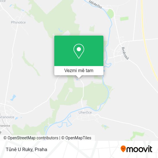 Tůně U Ruky mapa