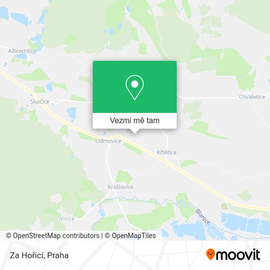 Za Hořicí mapa
