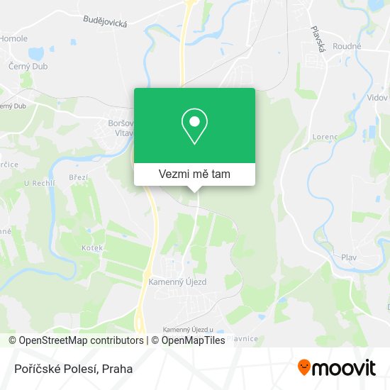 Poříčské Polesí mapa