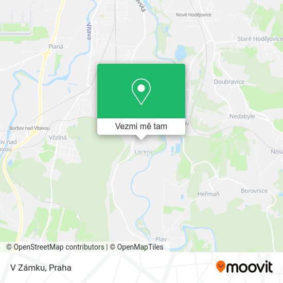 V Zámku mapa