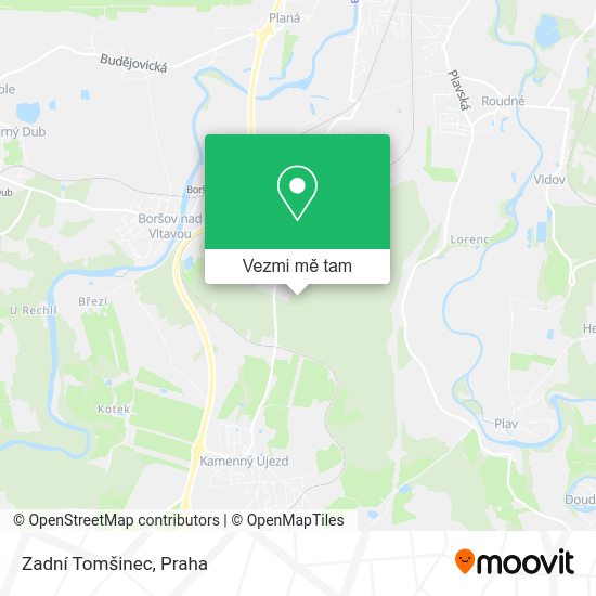 Zadní Tomšinec mapa