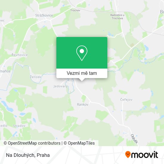Na Dlouhých mapa