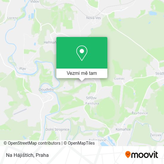 Na Hájištích mapa