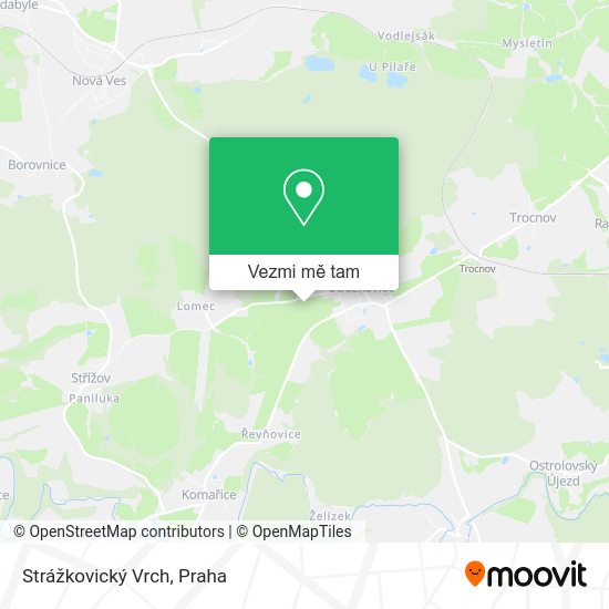 Strážkovický Vrch mapa