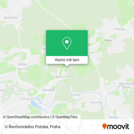 U Řevňovického Potoka mapa