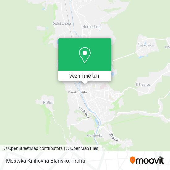 Městská Knihovna Blansko mapa