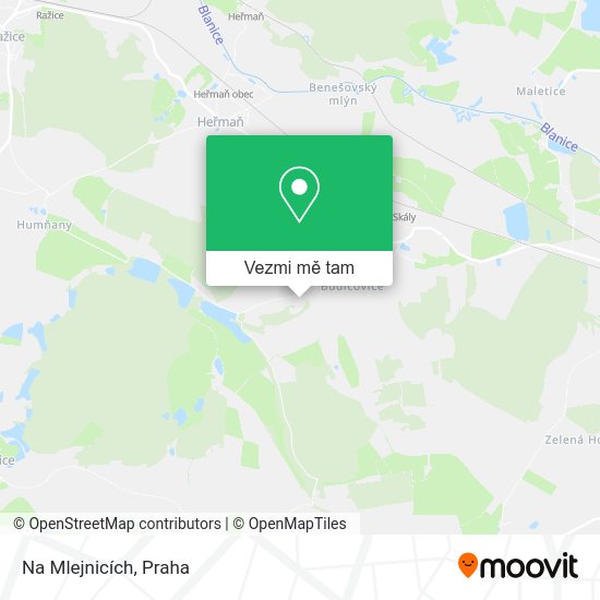Na Mlejnicích mapa