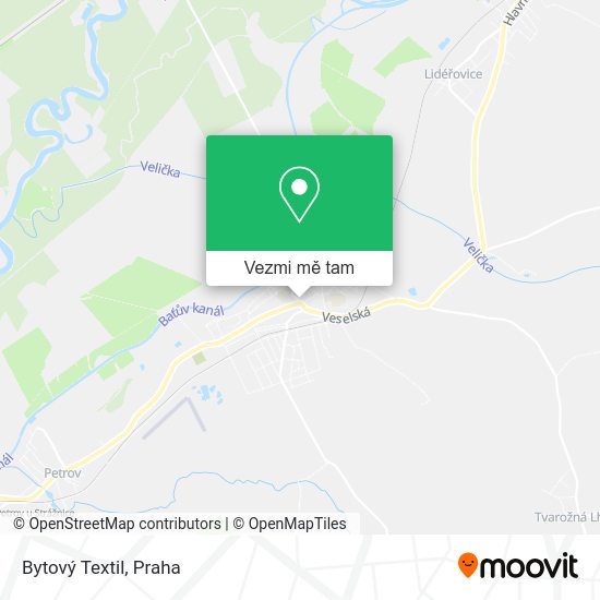 Bytový Textil mapa