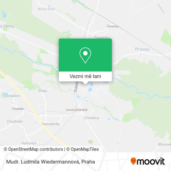 Mudr. Ludmila Wiedermannová mapa