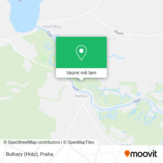 Bulhary (Hráz) mapa