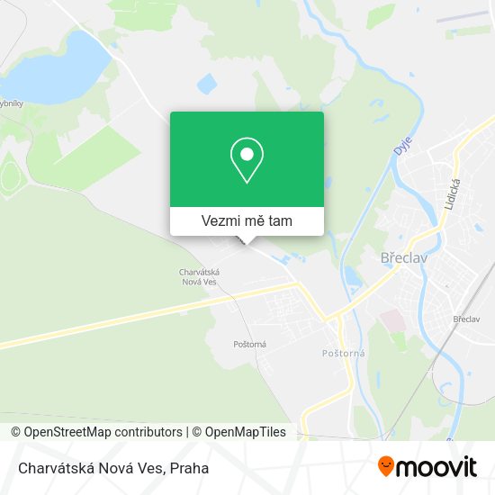 Charvátská Nová Ves mapa