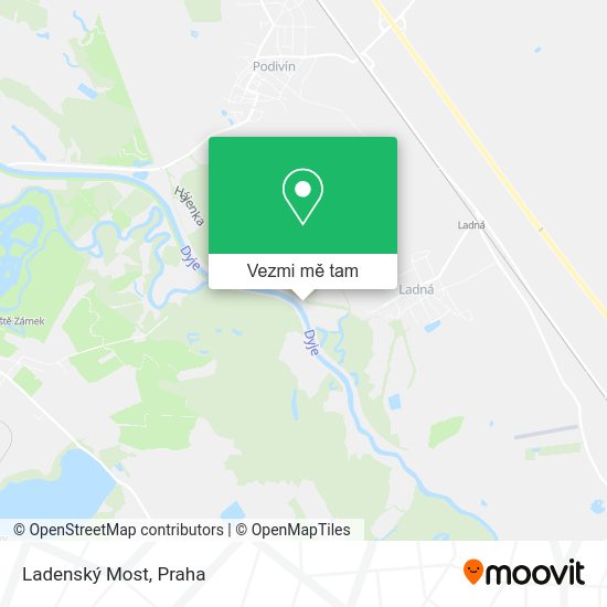 Ladenský Most mapa