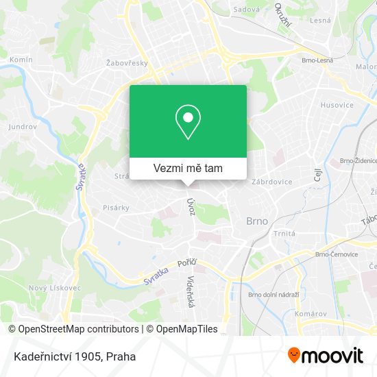 Kadeřnictví 1905 mapa
