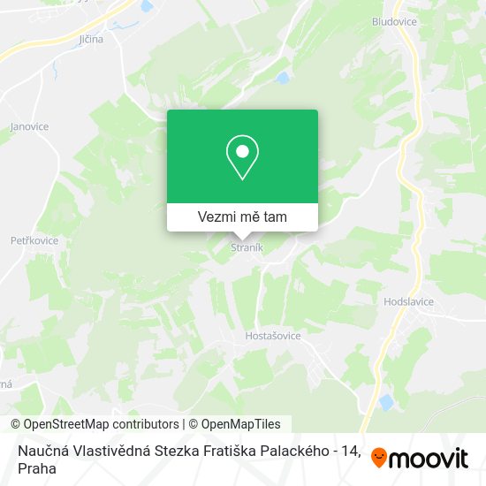 Naučná Vlastivědná Stezka Fratiška Palackého - 14 mapa
