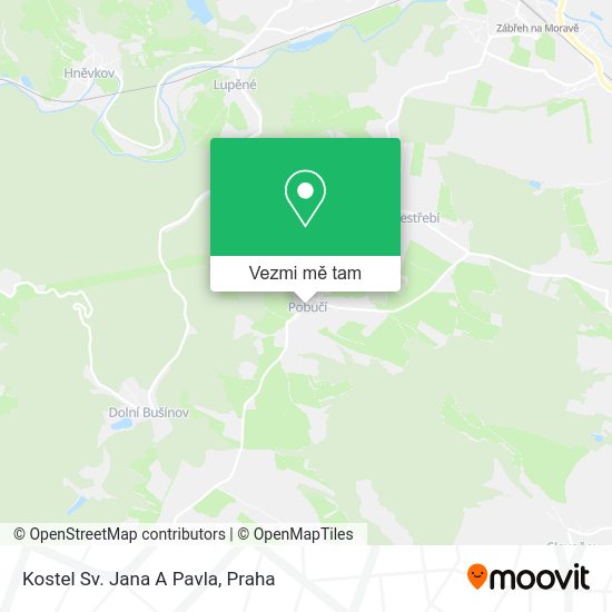 Kostel Sv. Jana A Pavla mapa