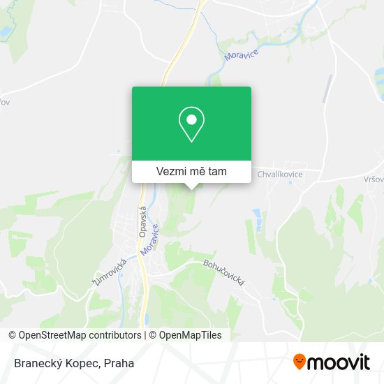 Branecký Kopec mapa