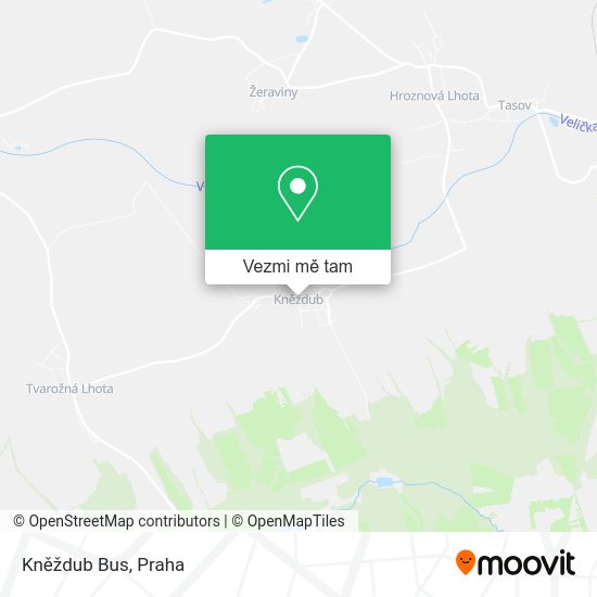 Kněždub Bus mapa