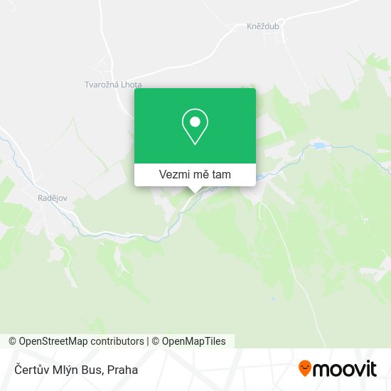 Čertův Mlýn Bus mapa