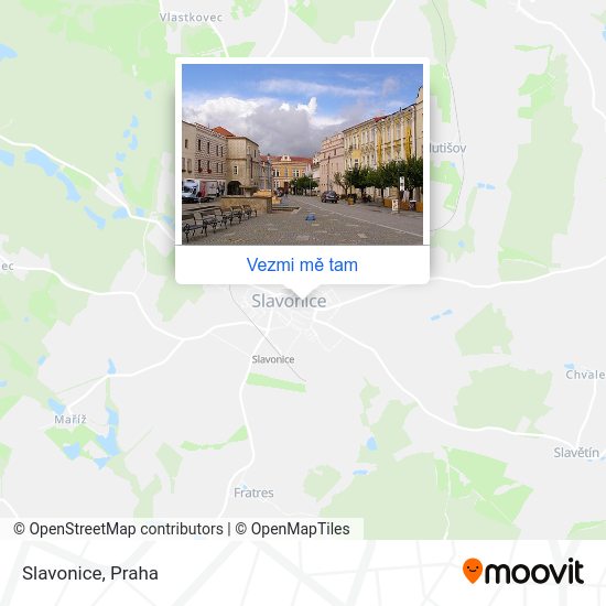 Slavonice mapa