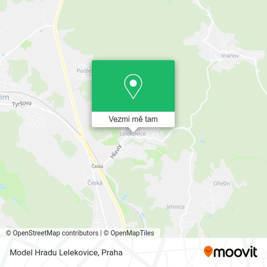 Model Hradu Lelekovice mapa